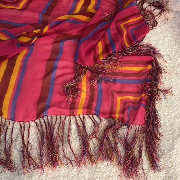 Colorful Stripes Poncho or coverup - Picture 7 of 7